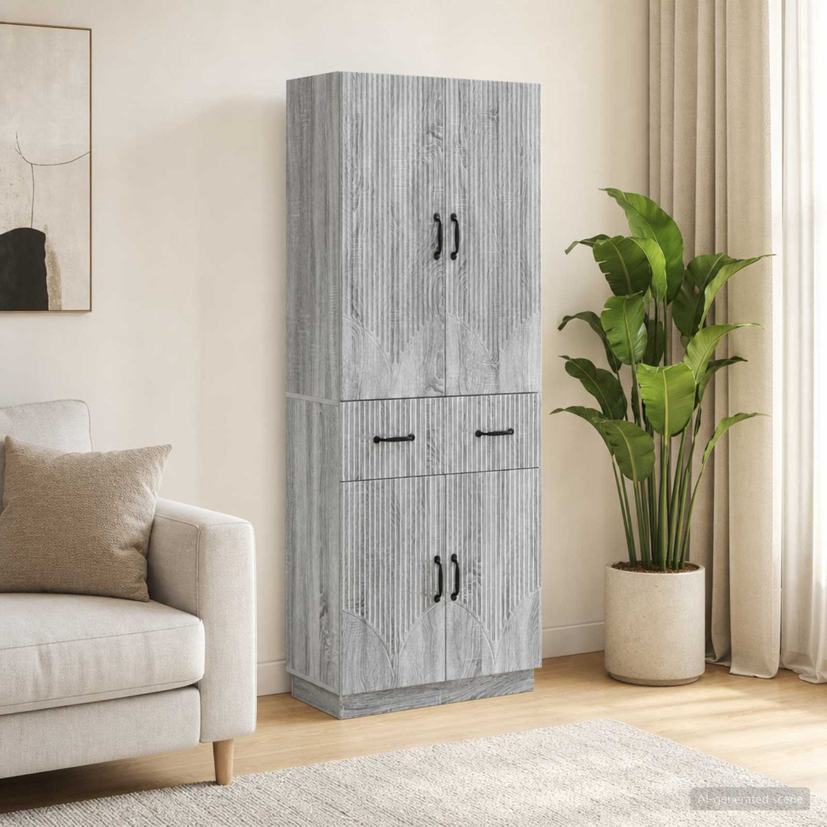 Set ormara 2 kom. Siva Sonoma Konstruirano drvo 66 x 34,5 x 87 cm