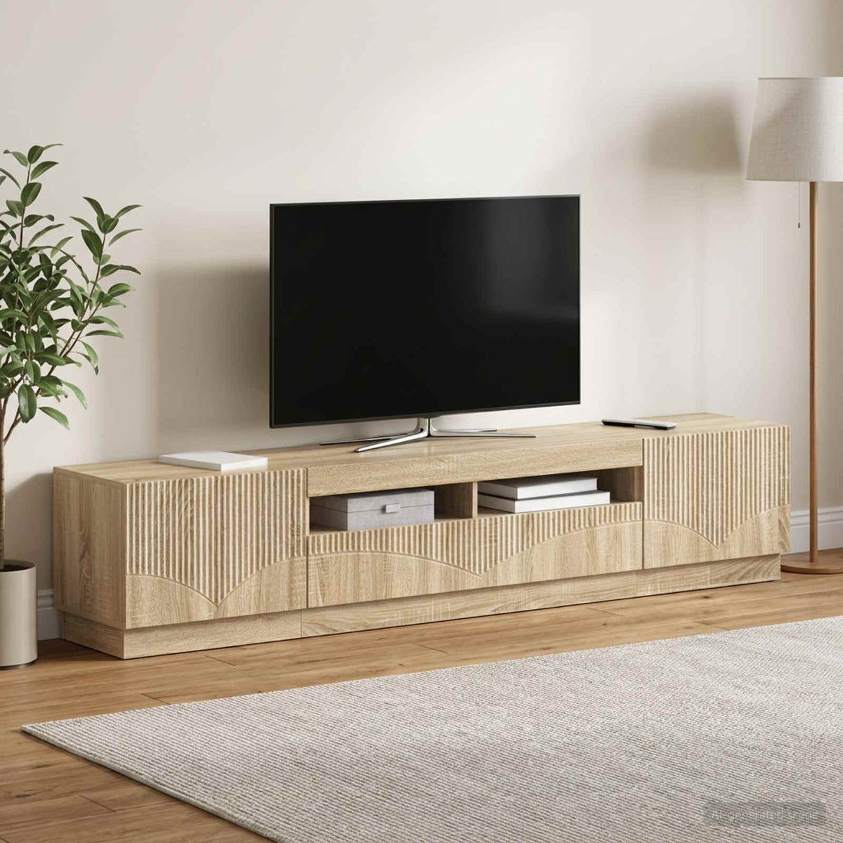 LED TV kabinet HOORN 3 kom. Hrast sonoma Konstruirano drvo Smeđa 100 x 35 x 40 cm