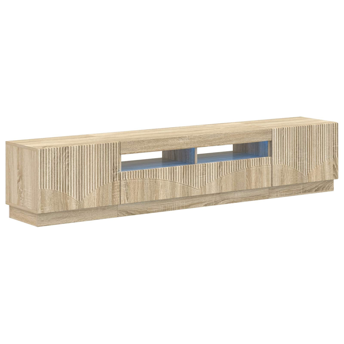 LED TV kabinet HOORN 3 kom. Hrast sonoma Konstruirano drvo Smeđa 100 x 35 x 40 cm