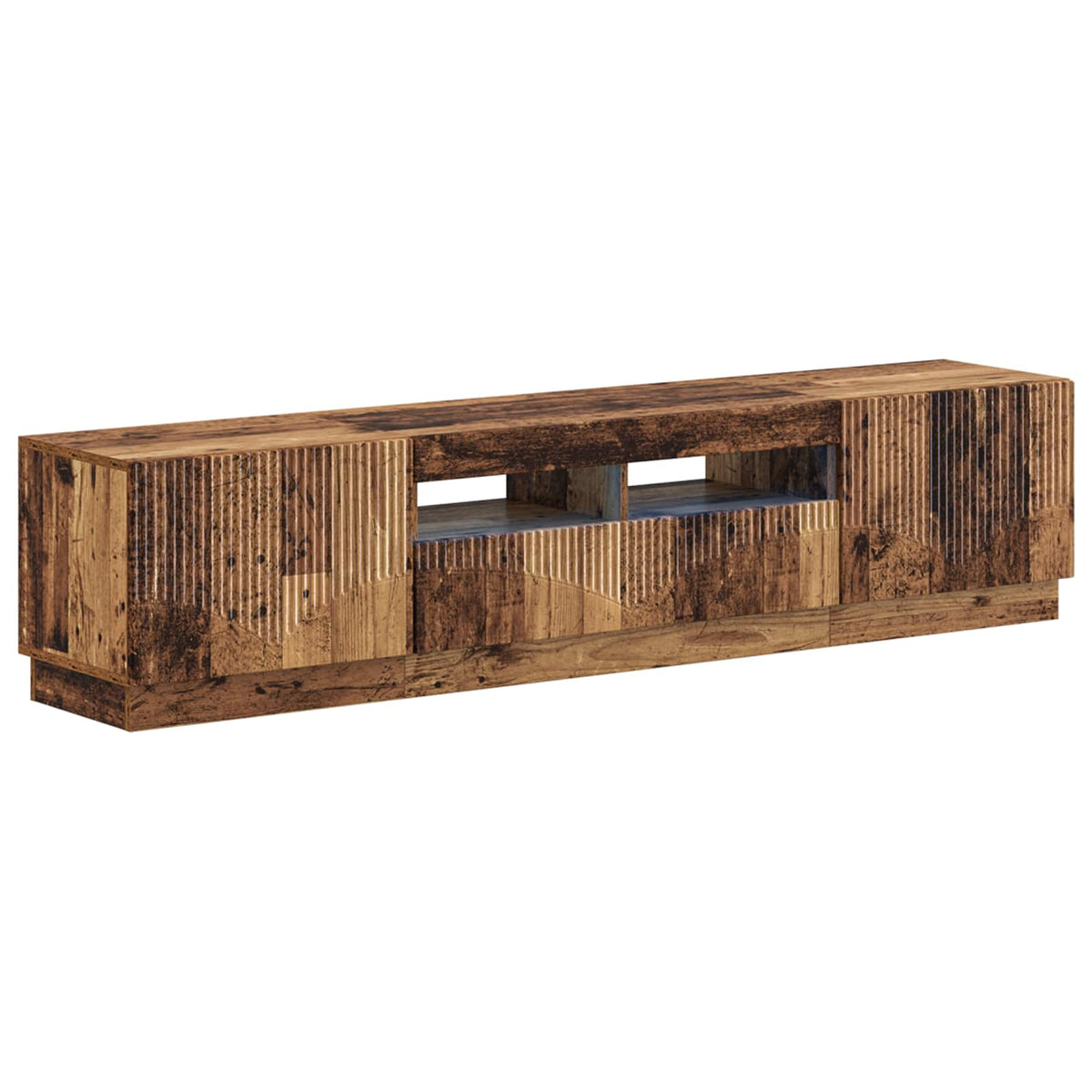 LED TV kabinet HOORN 3 kom. Staro drvo Konstruirano drvo Siva 81 x 35 x 40 cm