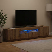 LED TV kabinet HOORN 3 kom. Hrast artisan Konstruirano drvo Siva 81 x 35 x 40 cm