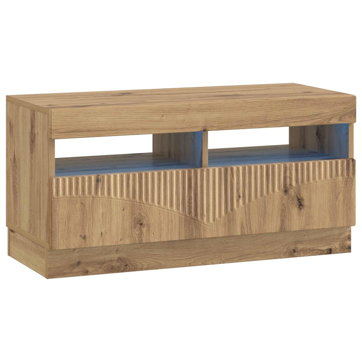 LED TV kabinet HOORN 3 kom. Hrast artisan Konstruirano drvo Siva 81 x 35 x 40 cm