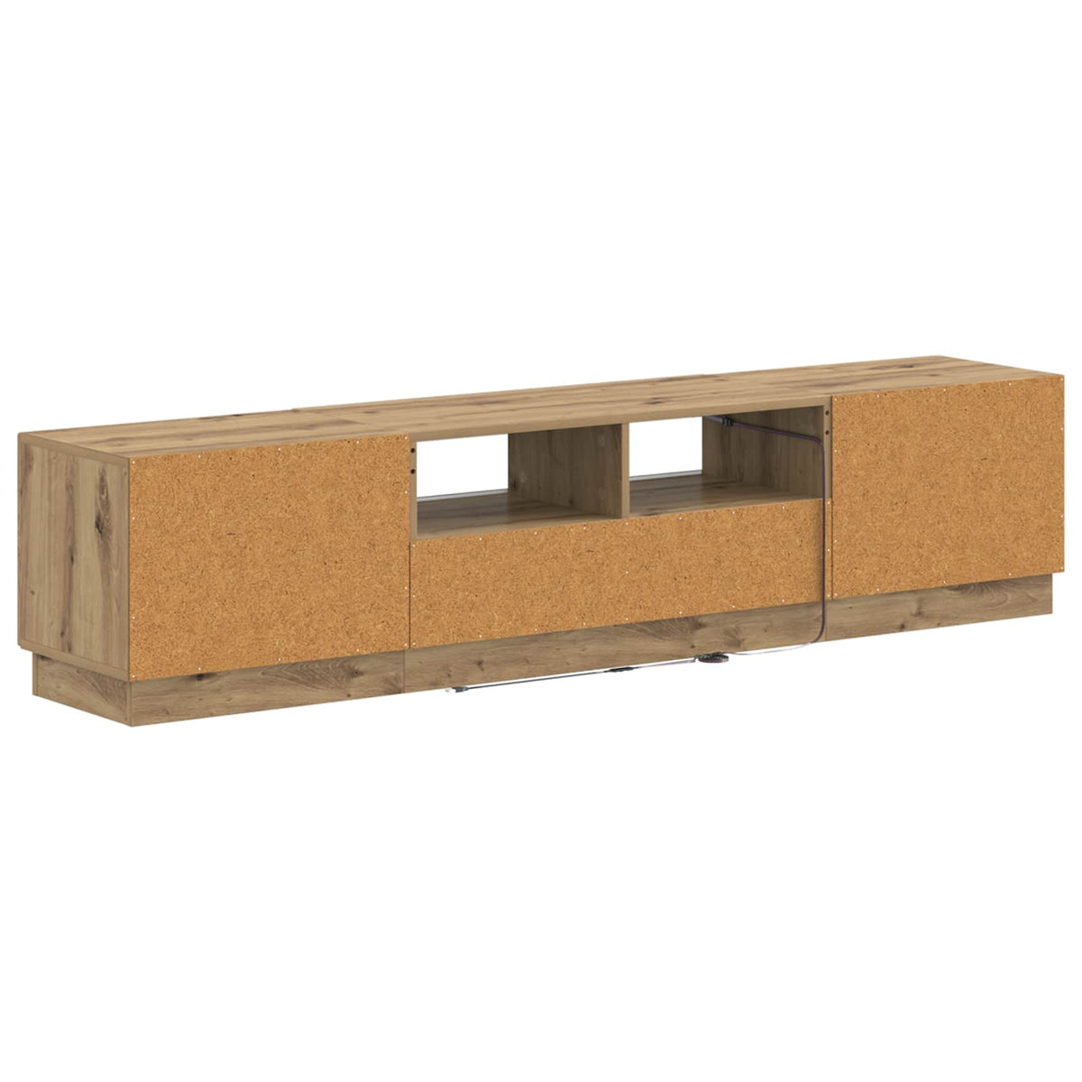 LED TV kabinet HOORN 3 kom. Hrast artisan Konstruirano drvo Siva 81 x 35 x 40 cm
