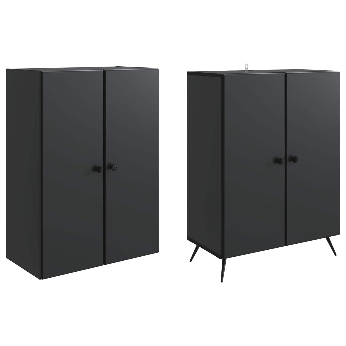 Set ormara 2 kom. Crna Konstruirano drvo 69 x 34,5 x 90 cm