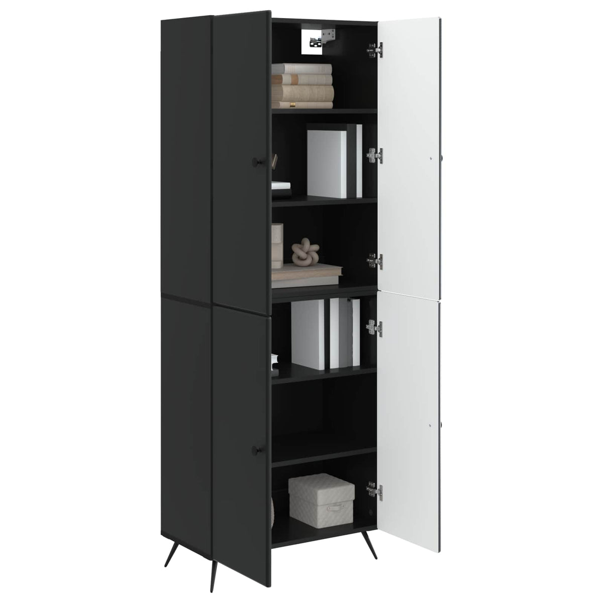 Set ormara 2 kom. Crna Konstruirano drvo 69 x 34,5 x 90 cm