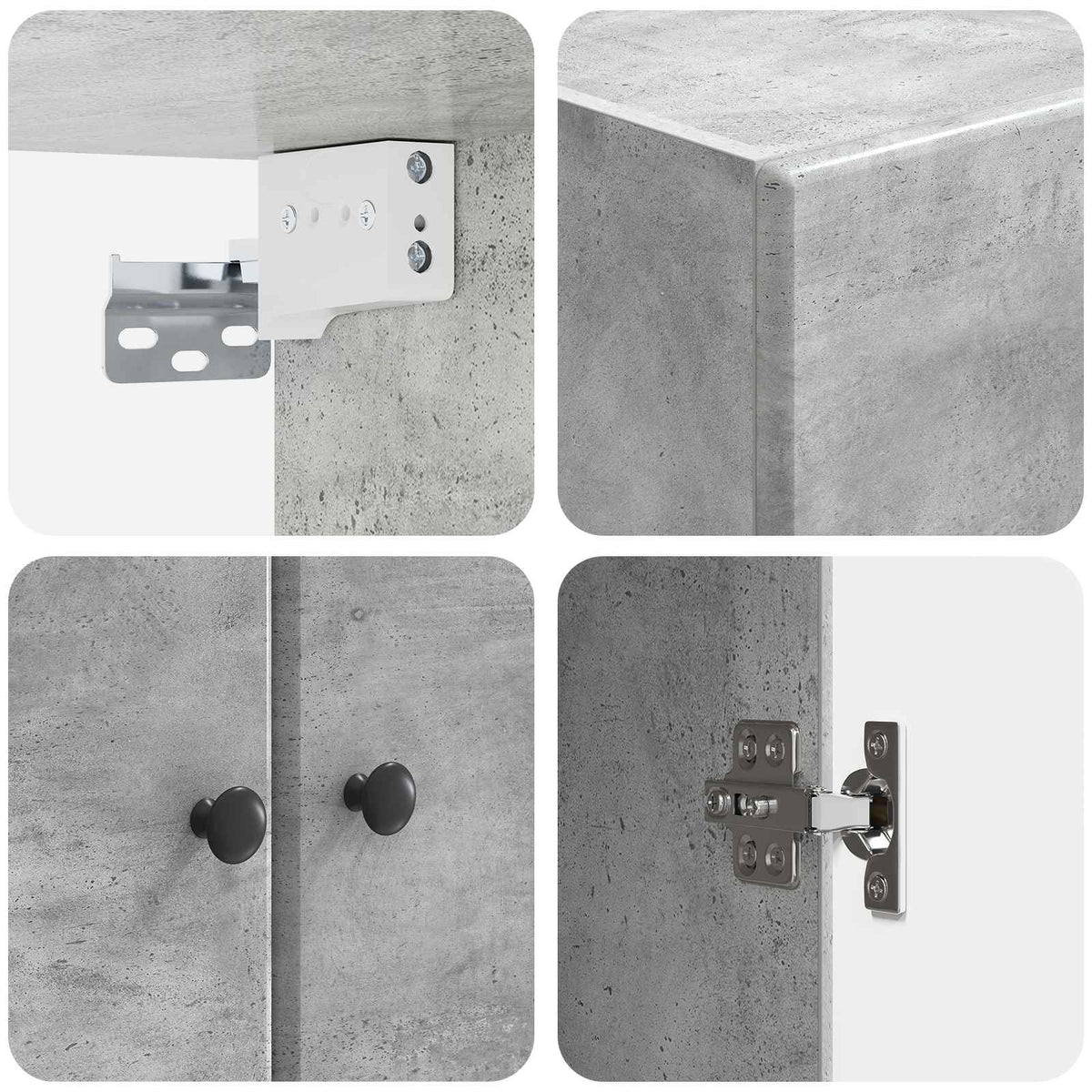 Set ormara 2 kom. Betonska siva Konstruirano drvo 69 x 34,5 x 90 cm