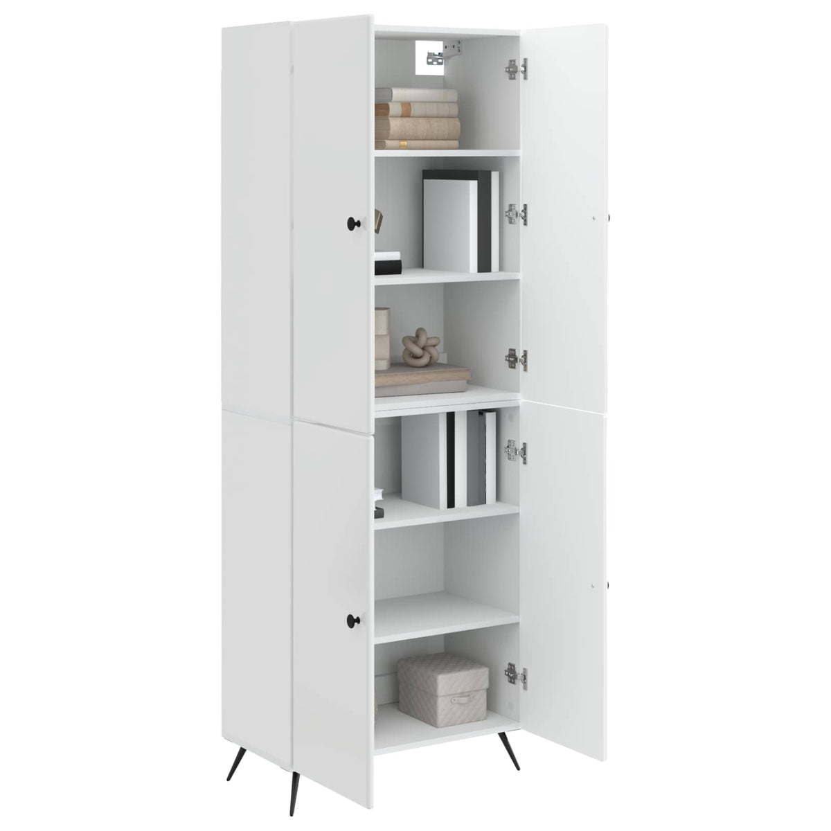 Set ormara 2 kom. Bijela visokog sjaja Konstruirano drvo 69 x 34,5 x 90 cm