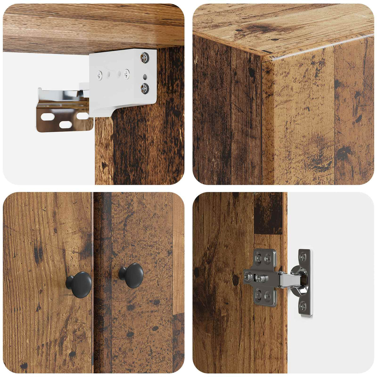 Set ormara 2 kom. Staro drvo Konstruirano drvo Smeđa 69 x 34,5 x 90 cm