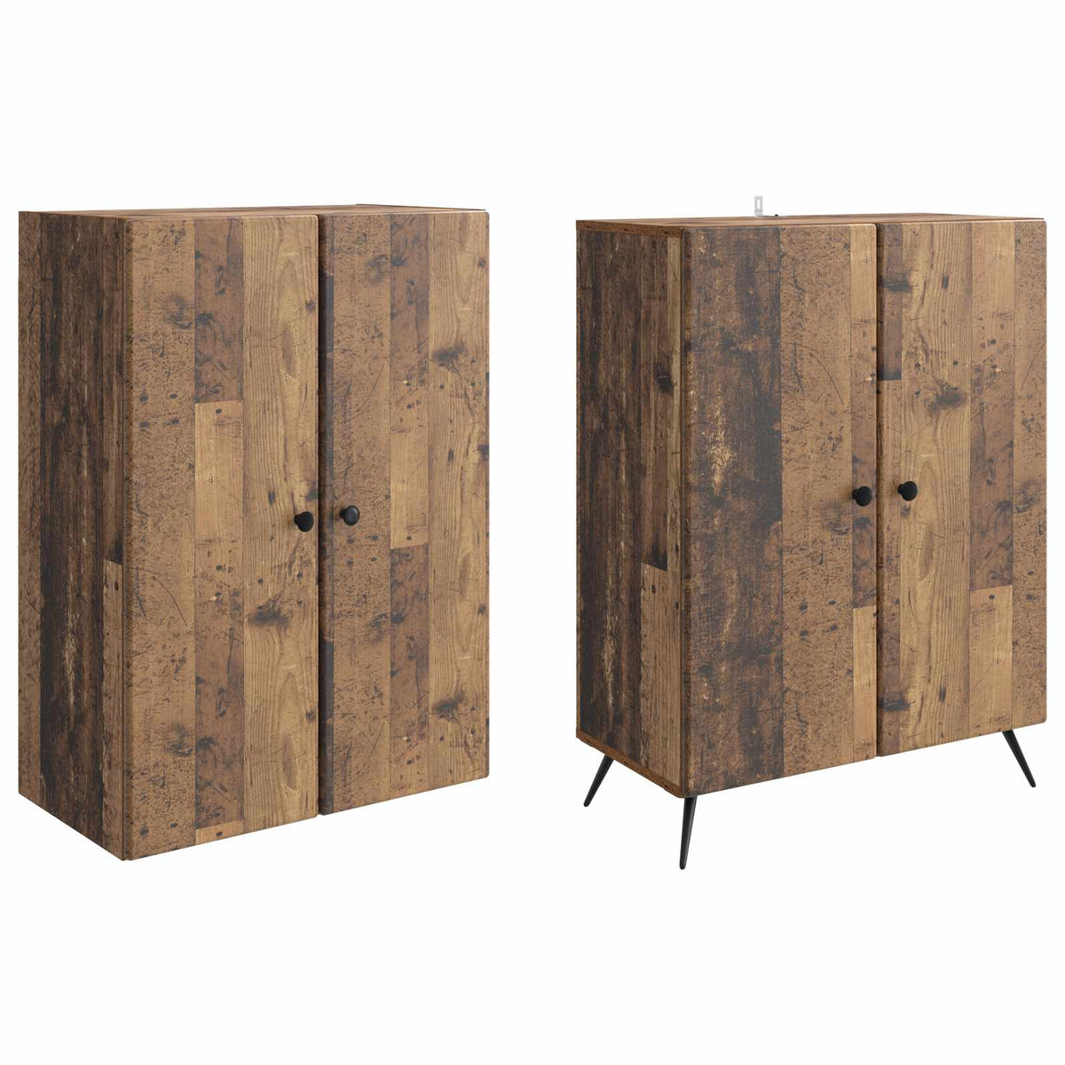 Set ormara 2 kom. Staro drvo Konstruirano drvo Smeđa 69 x 34,5 x 90 cm