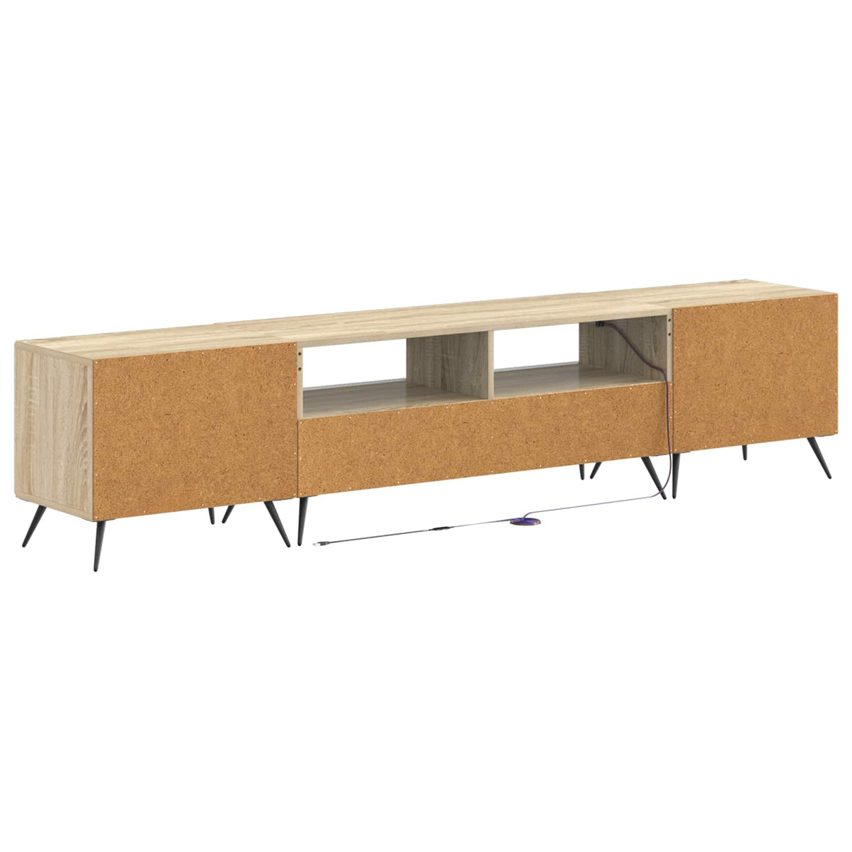 LED TV kabinet BREDA 3 kom. Hrast sonoma Konstruirano drvo