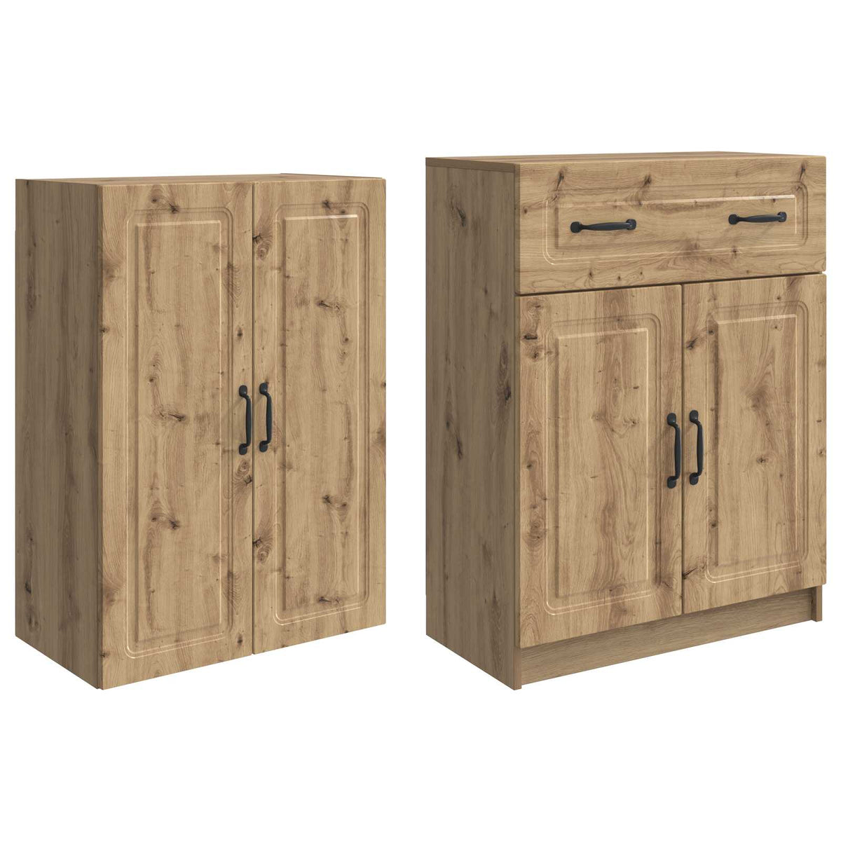 Set ormara 2 kom. Konstruirano drvo Smeđa 66 x 34,5 x 87 cm