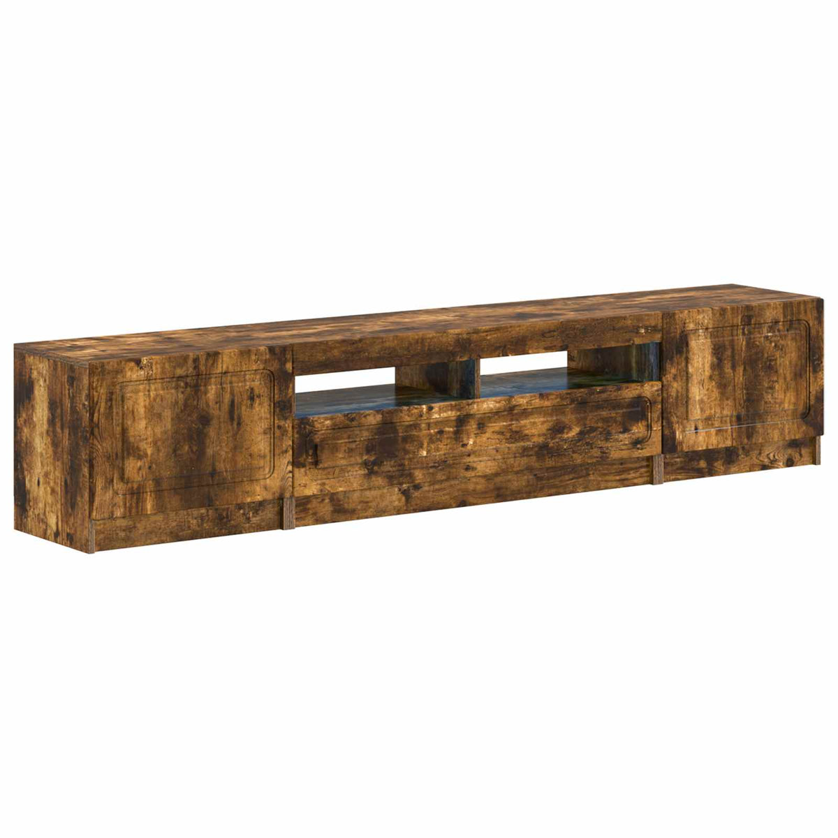 LED TV kabinet UTRECHT 3 kom. Dimljeni hrast Konstruirano drvo Smeđa 100 x 35 x 40 cm