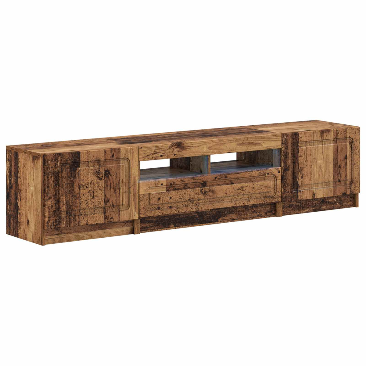 LED TV kabinet UTRECHT 3 kom. Staro drvo Konstruirano drvo Siva 81 x 35 x 40 cm
