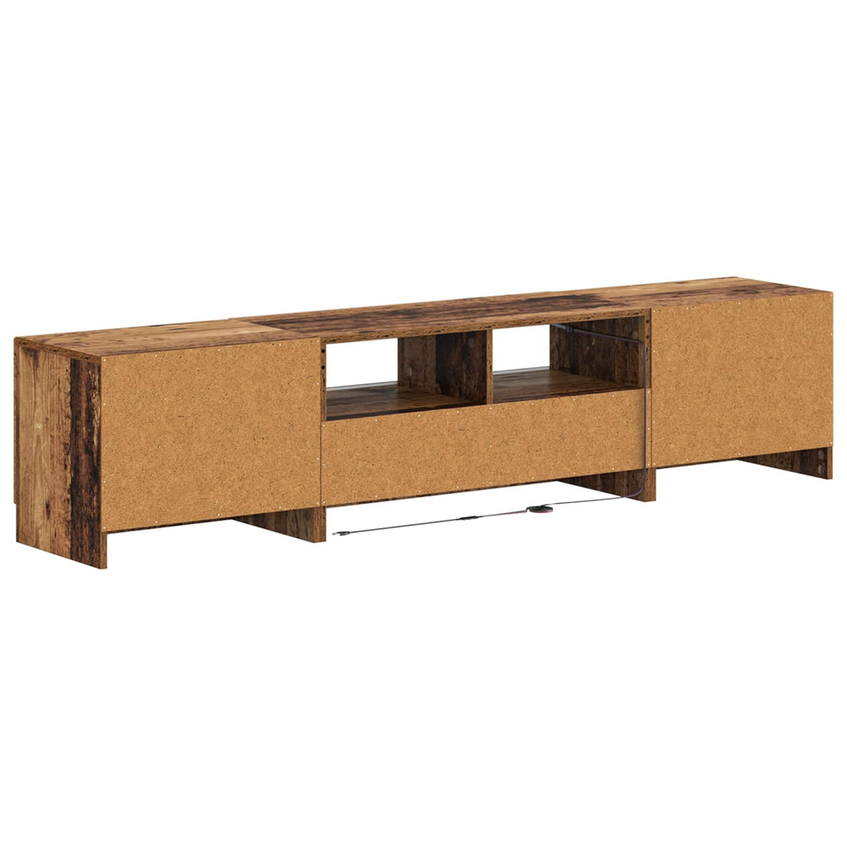 LED TV kabinet UTRECHT 3 kom. Staro drvo Konstruirano drvo Siva 81 x 35 x 40 cm