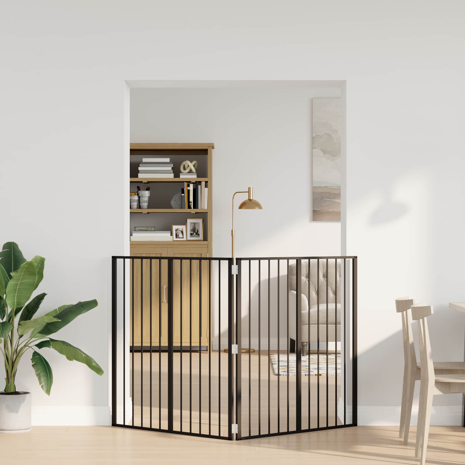 Vrata za pse 2 pcs Crna 100 x 100 cm Cinkani čelik