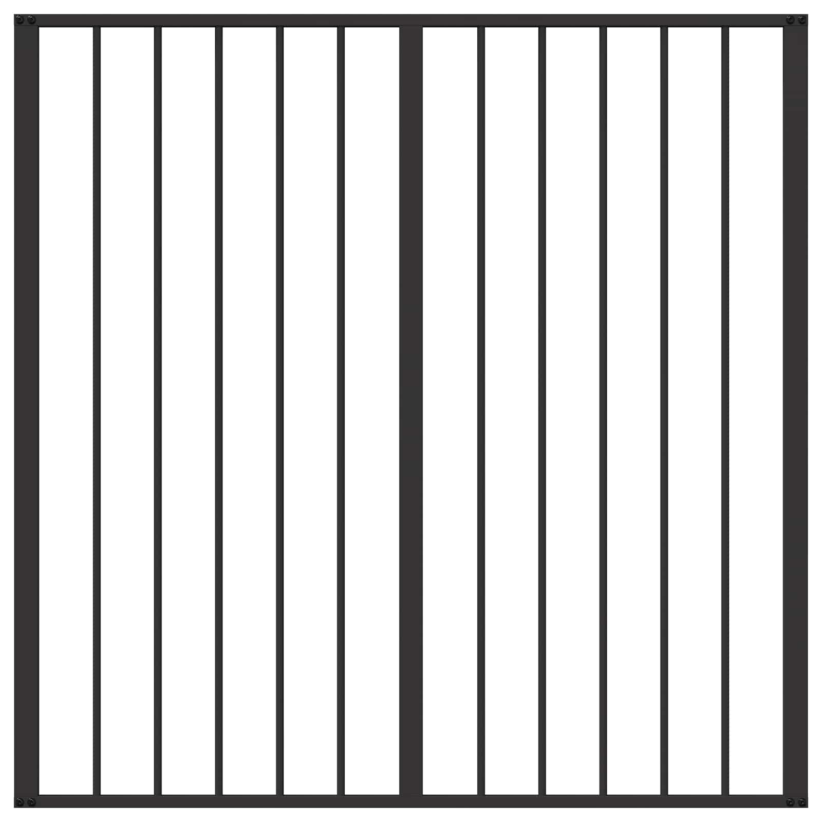 Vrata za pse 2 pcs Crna 100 x 100 cm Cinkani čelik
