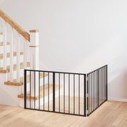 Vrata za pse 2 pcs Crna 100 x 60 cm Cinkani čelik