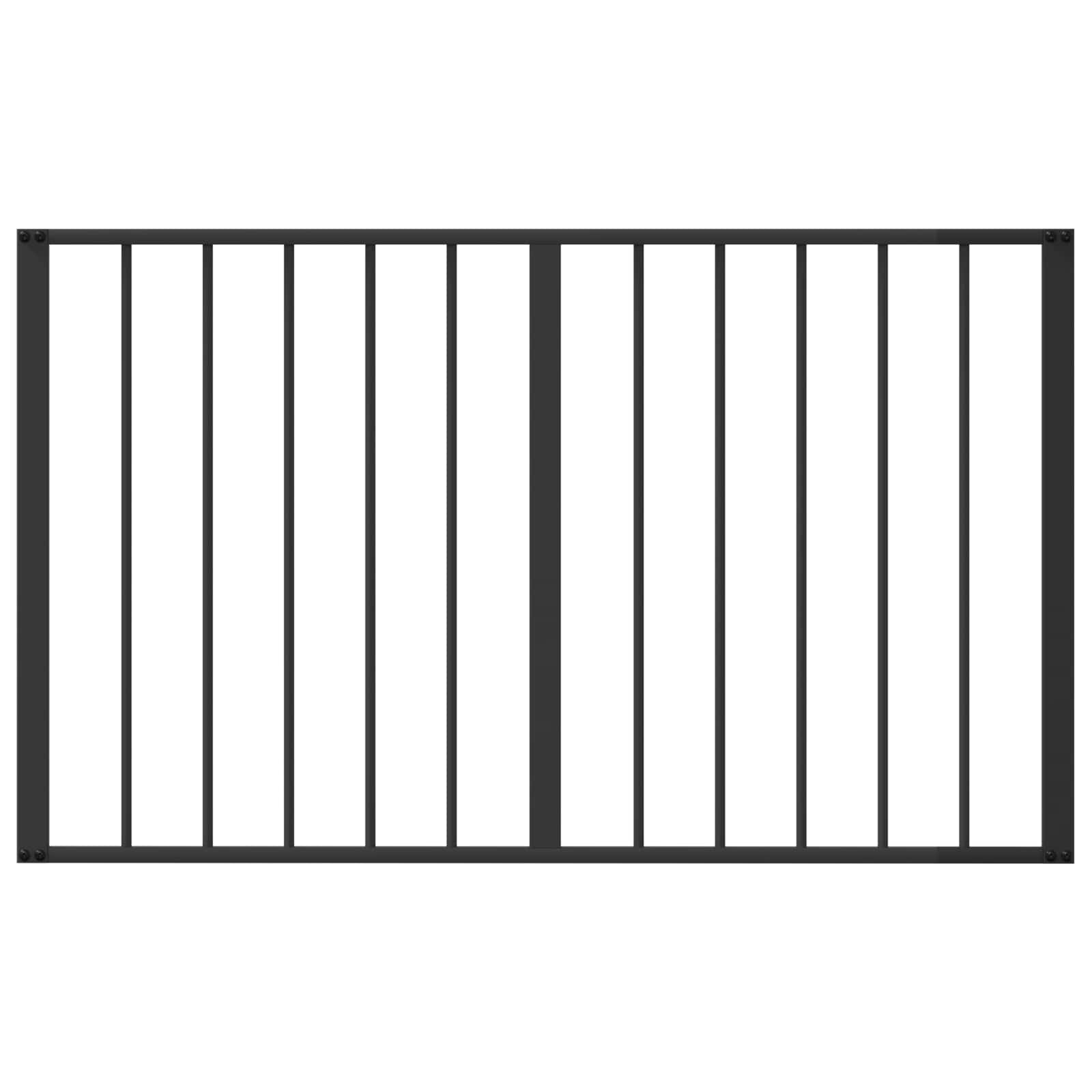 Vrata za pse 2 pcs Crna 100 x 60 cm Cinkani čelik