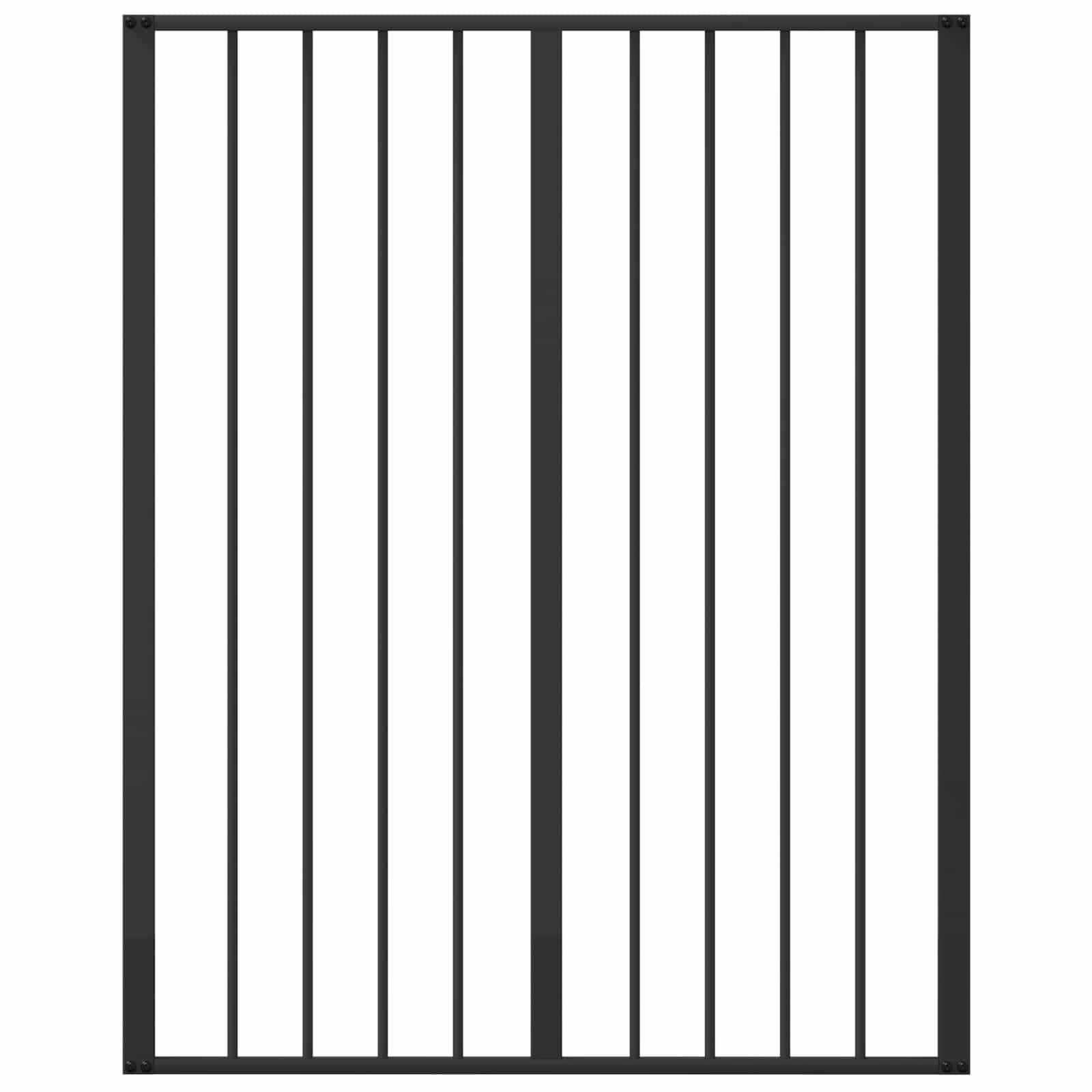 Vrata za pse 4 pcs Crna 80 x 100 cm Cinkani čelik