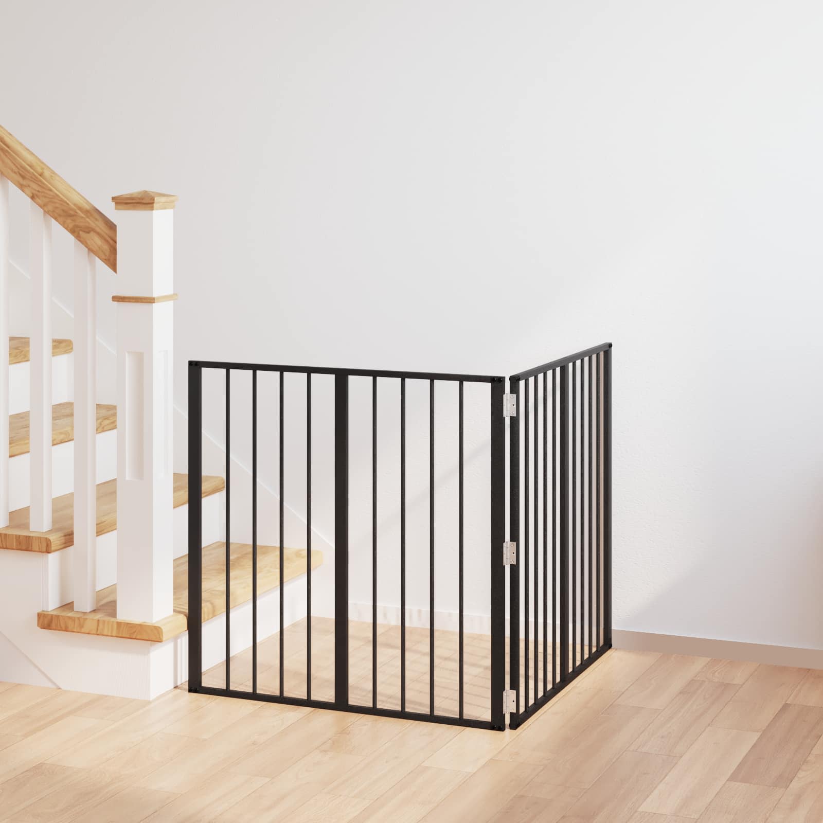 Vrata za pse 2 pcs Crna 80 x 80 cm Cinkani čelik