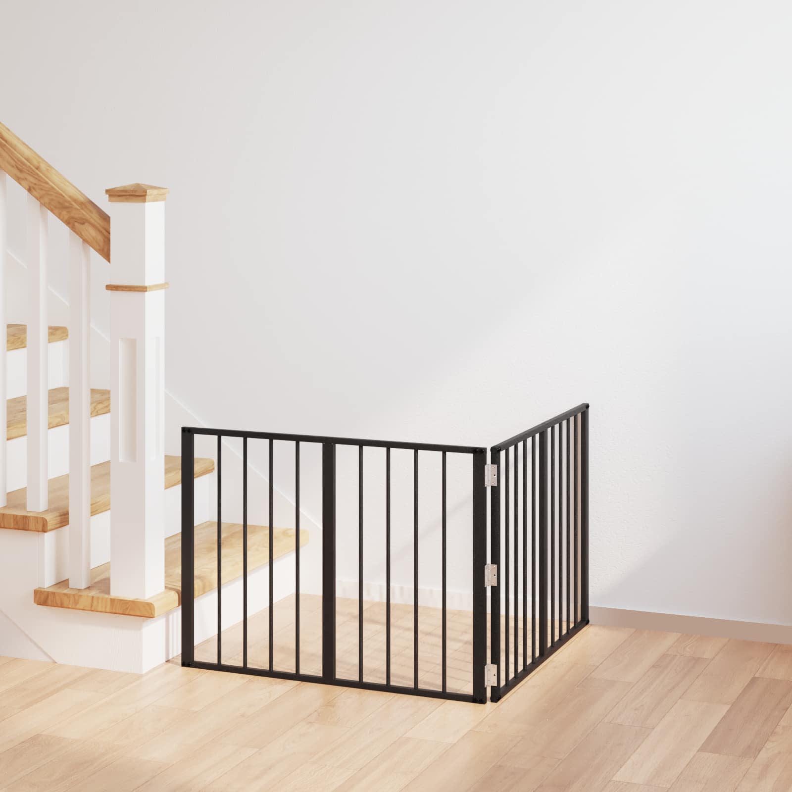 Vrata za pse 2 pcs Crna 80 x 60 cm Cinkani čelik