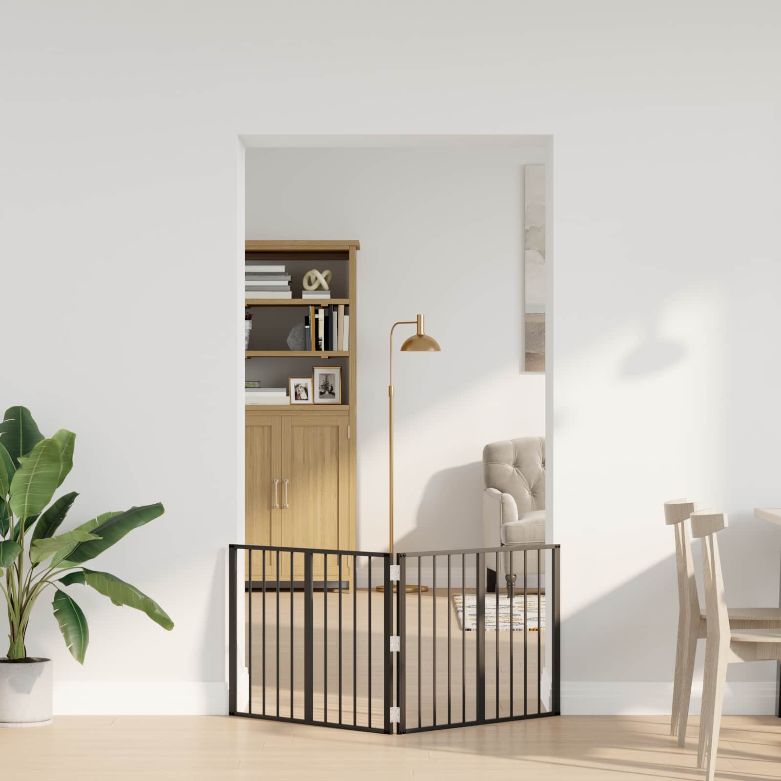 Vrata za pse 2 pcs Crna 80 x 60 cm Cinkani čelik