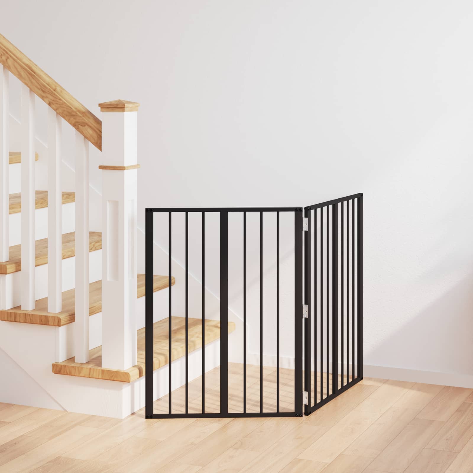 Vrata za pse 2 pcs Crna 60 x 80 cm Cinkani čelik