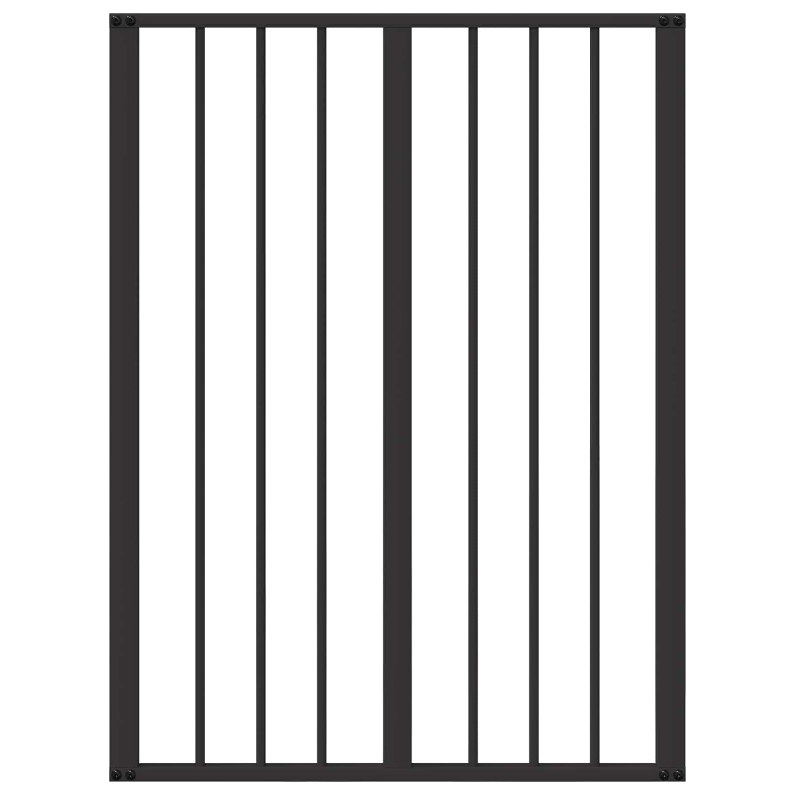 Vrata za pse 4 pcs Crna 60 x 80 cm Cinkani čelik
