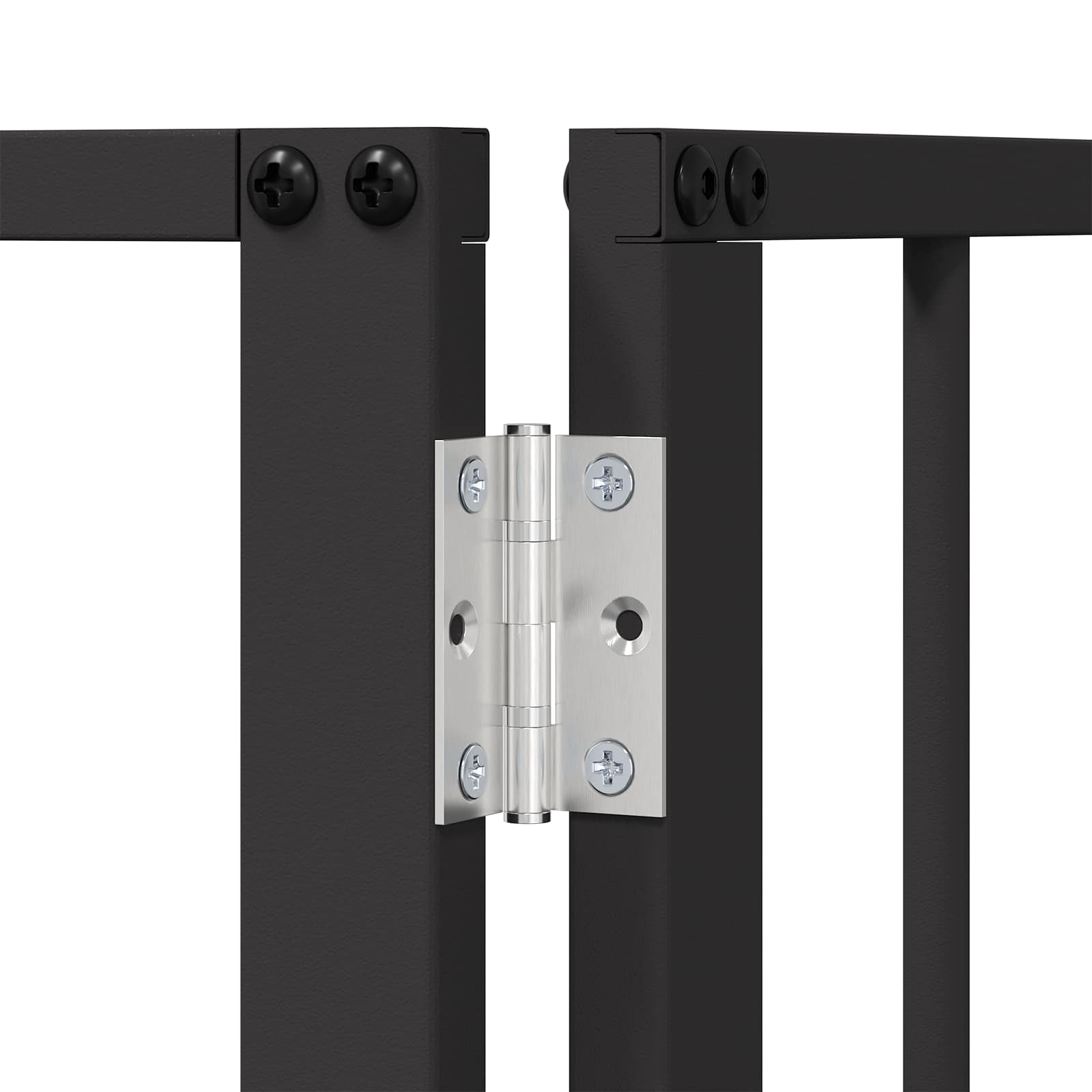 Vrata za pse 2 pcs Crna 60 x 60 cm Cinkani čelik