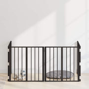 Vrata za pse 4 pcs Crna 60 x 60 cm Cinkani čelik
