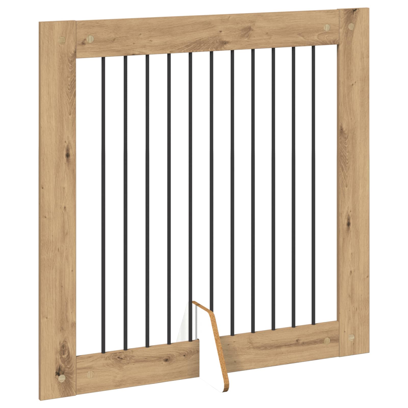 Vrata za pse s postoljem 4 pcs Hrast artisan 100 x 100 cm