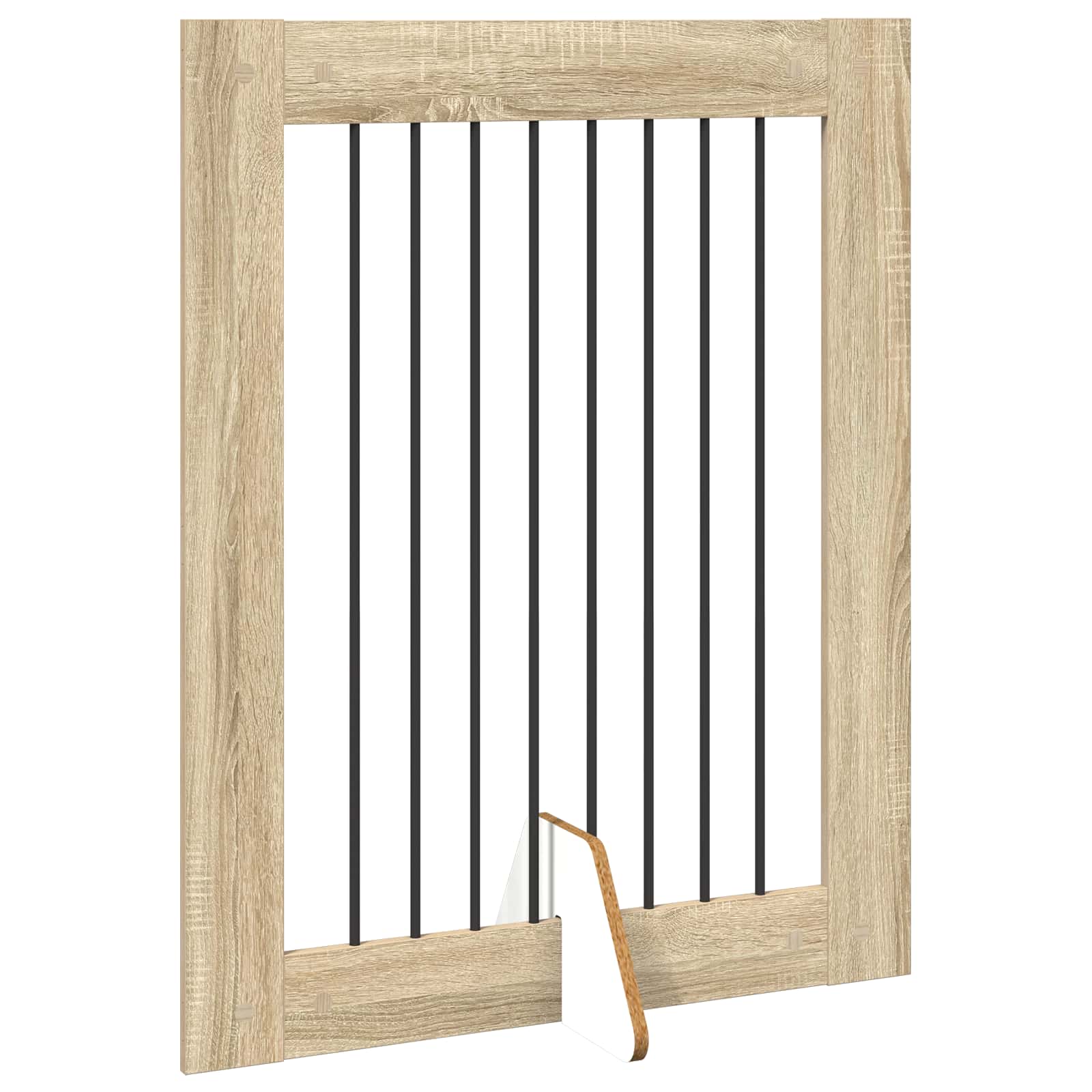 Vrata za pse s postoljem 4 pcs Hrast sonoma 80 x 100 cm