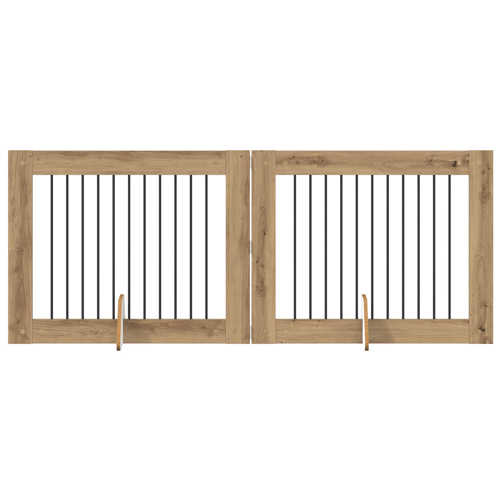 Vrata za pse s postoljem 2 pcs Hrast artisan 100 x 80 cm
