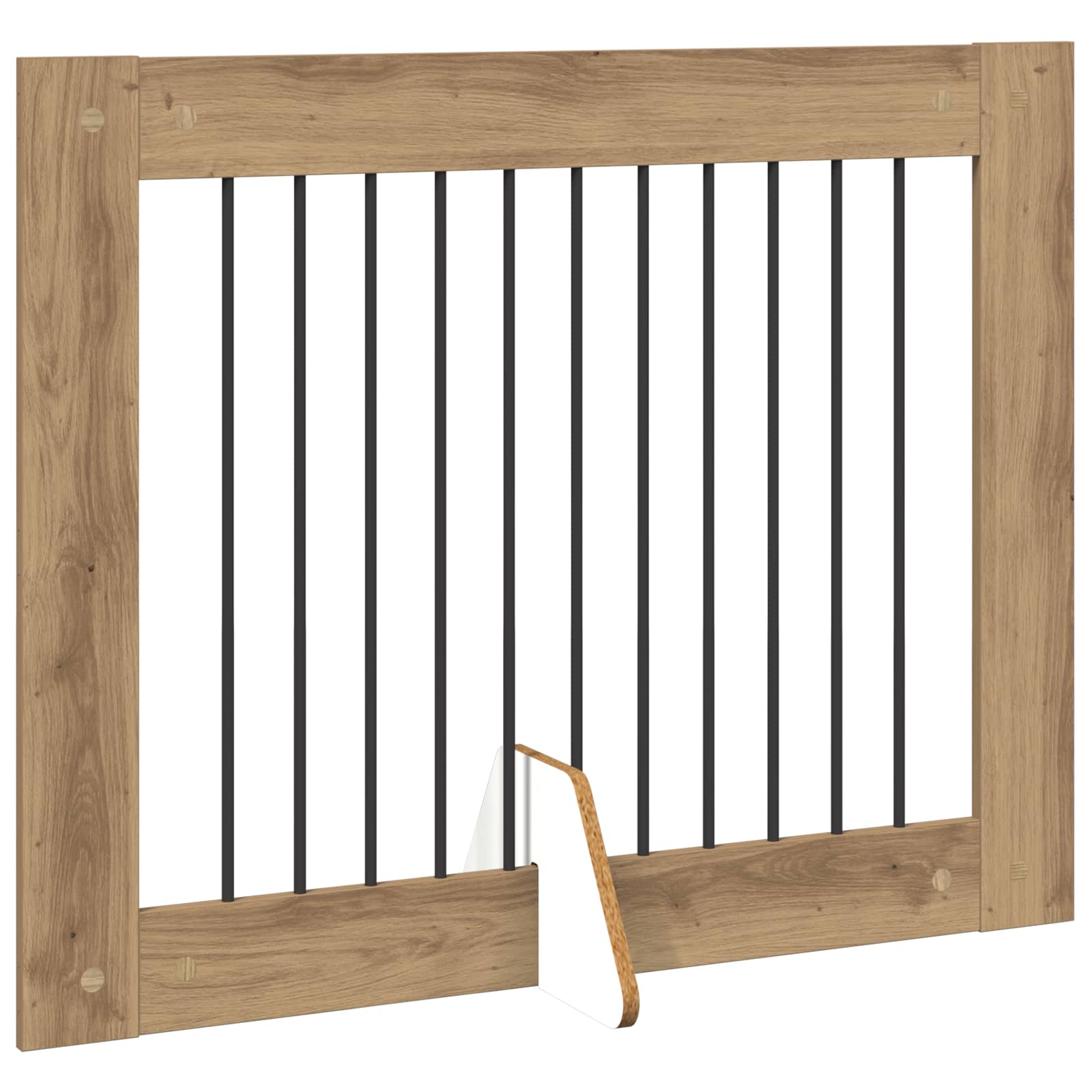 Vrata za pse s postoljem 2 pcs Hrast artisan 100 x 80 cm