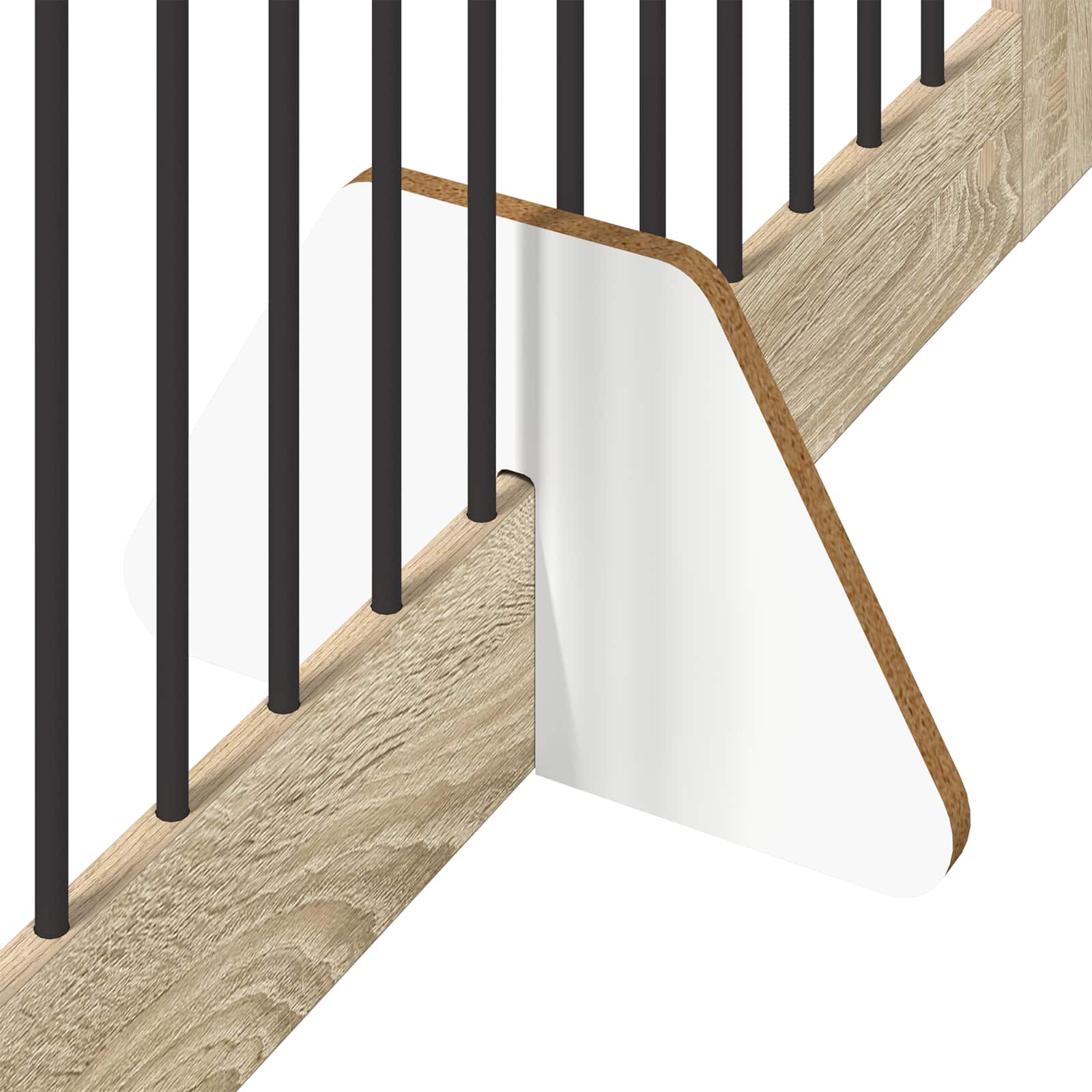 Vrata za pse s postoljem 4 pcs Hrast sonoma 100 x 80 cm