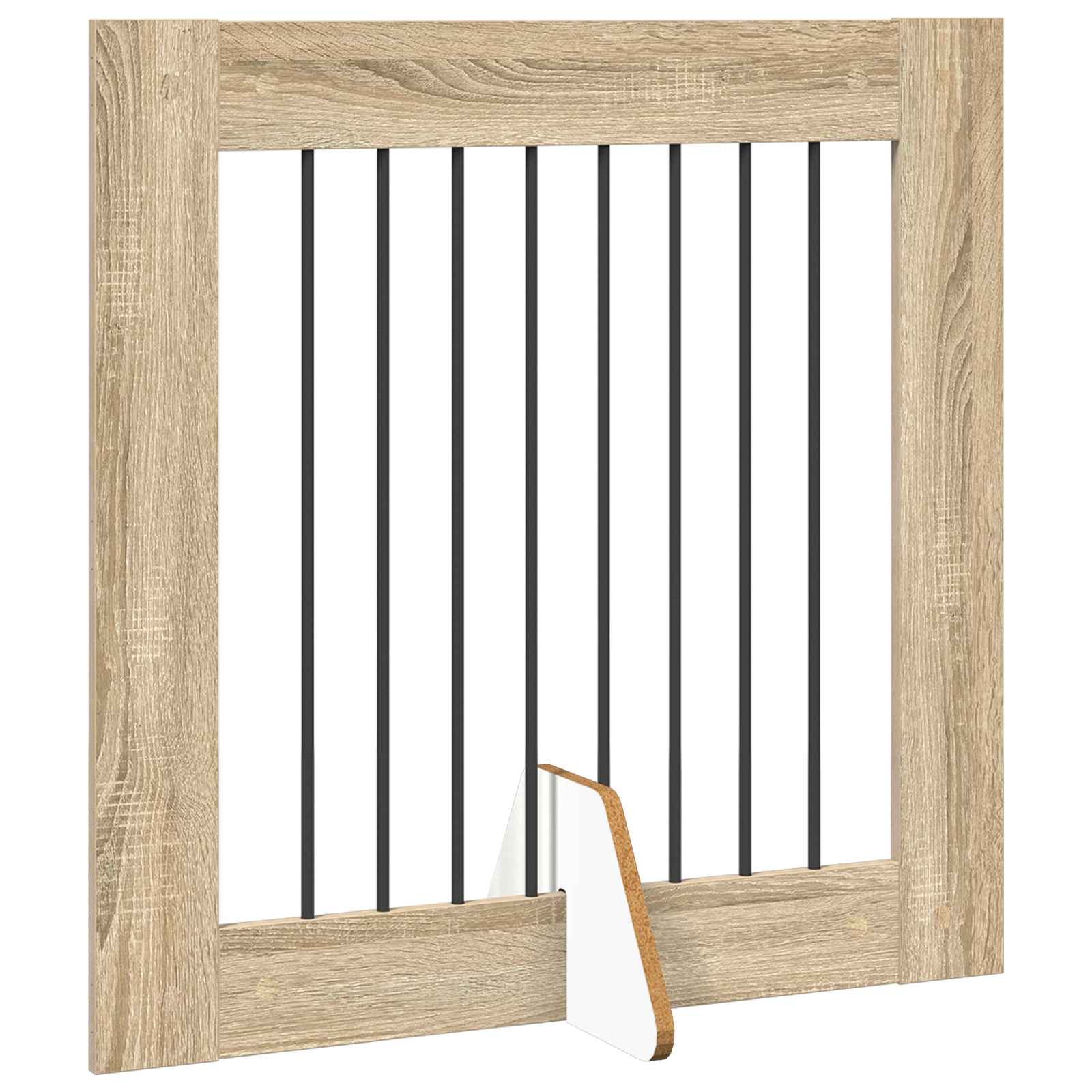 Vrata za pse s postoljem 6 pcs Hrast sonoma 80 x 80 cm
