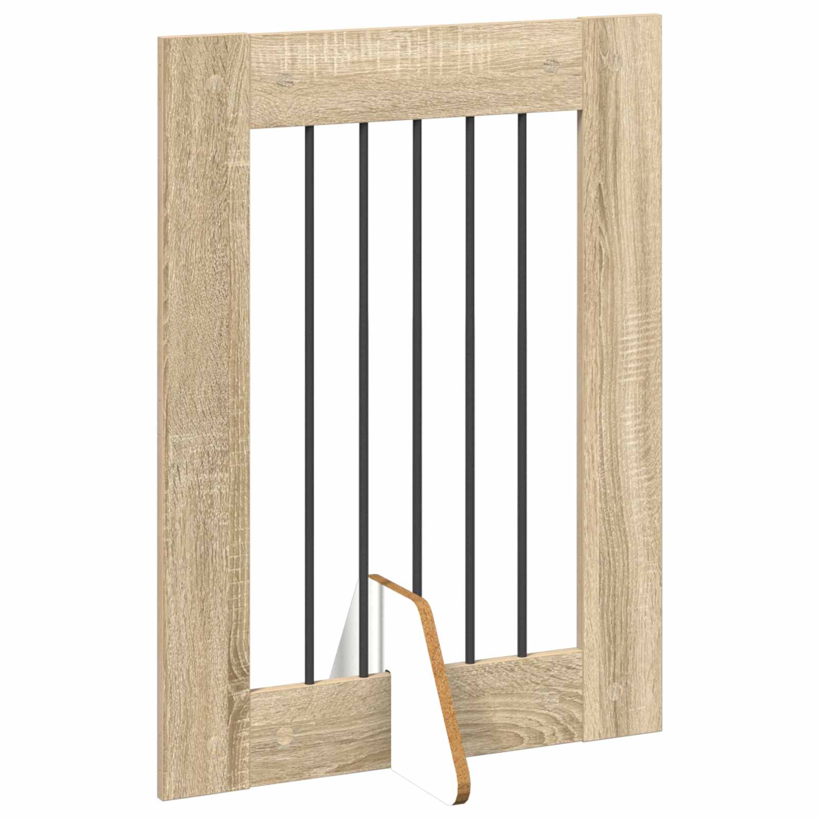 Vrata za pse s postoljem 6 pcs Hrast sonoma 60 x 80 cm