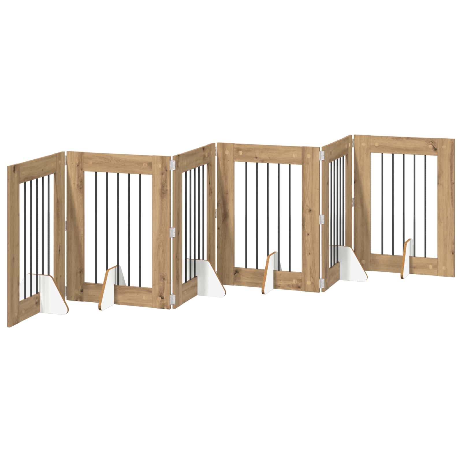 Vrata za pse s postoljem 6 pcs Hrast artisan 60 x 80 cm