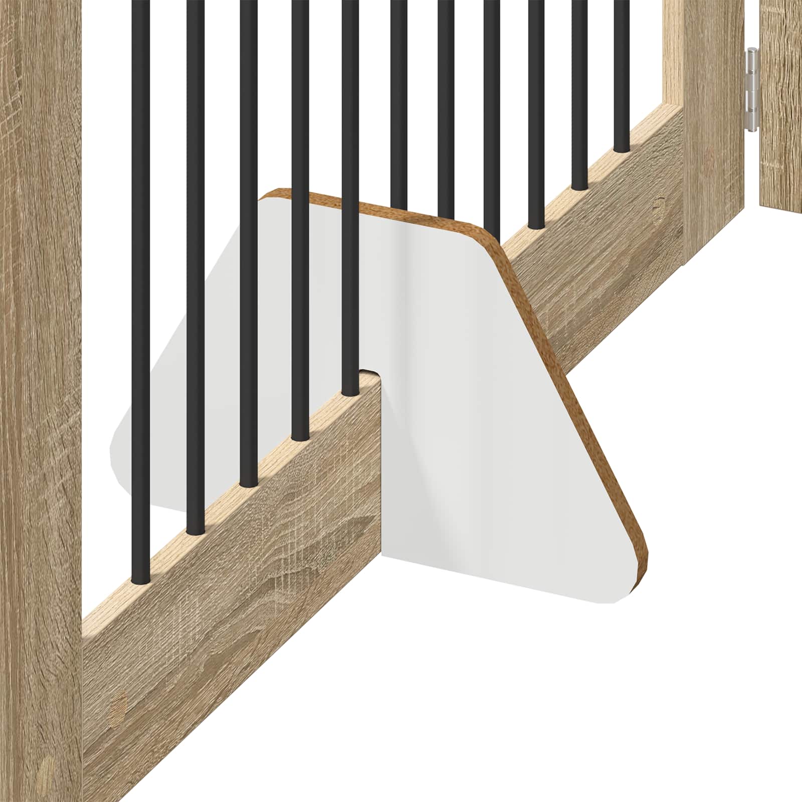 Vrata za pse s postoljem 2 pcs Hrast sonoma 100 x 60 cm