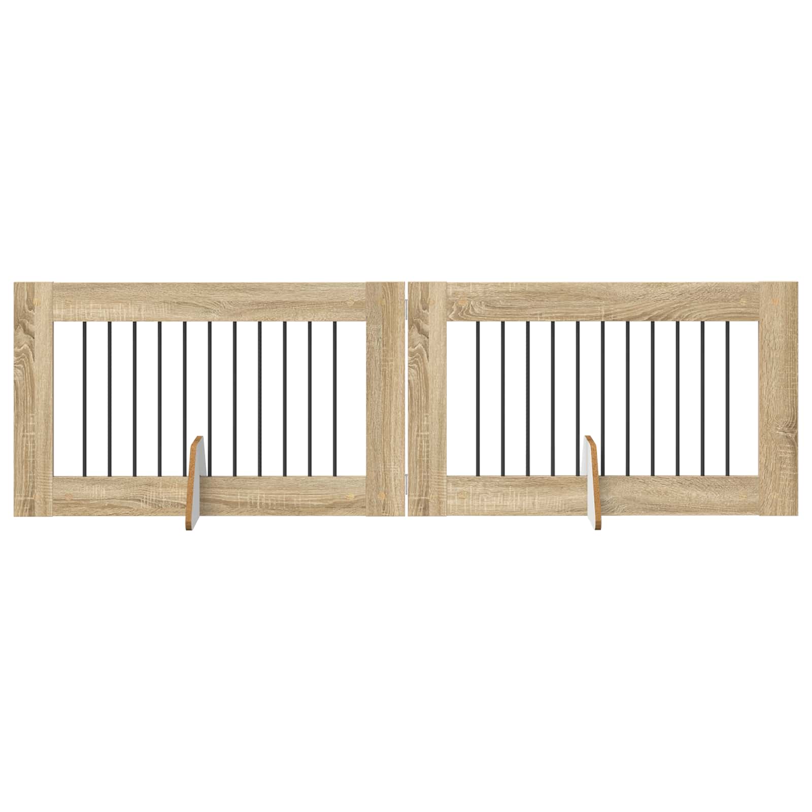Vrata za pse s postoljem 2 pcs Hrast sonoma 100 x 60 cm
