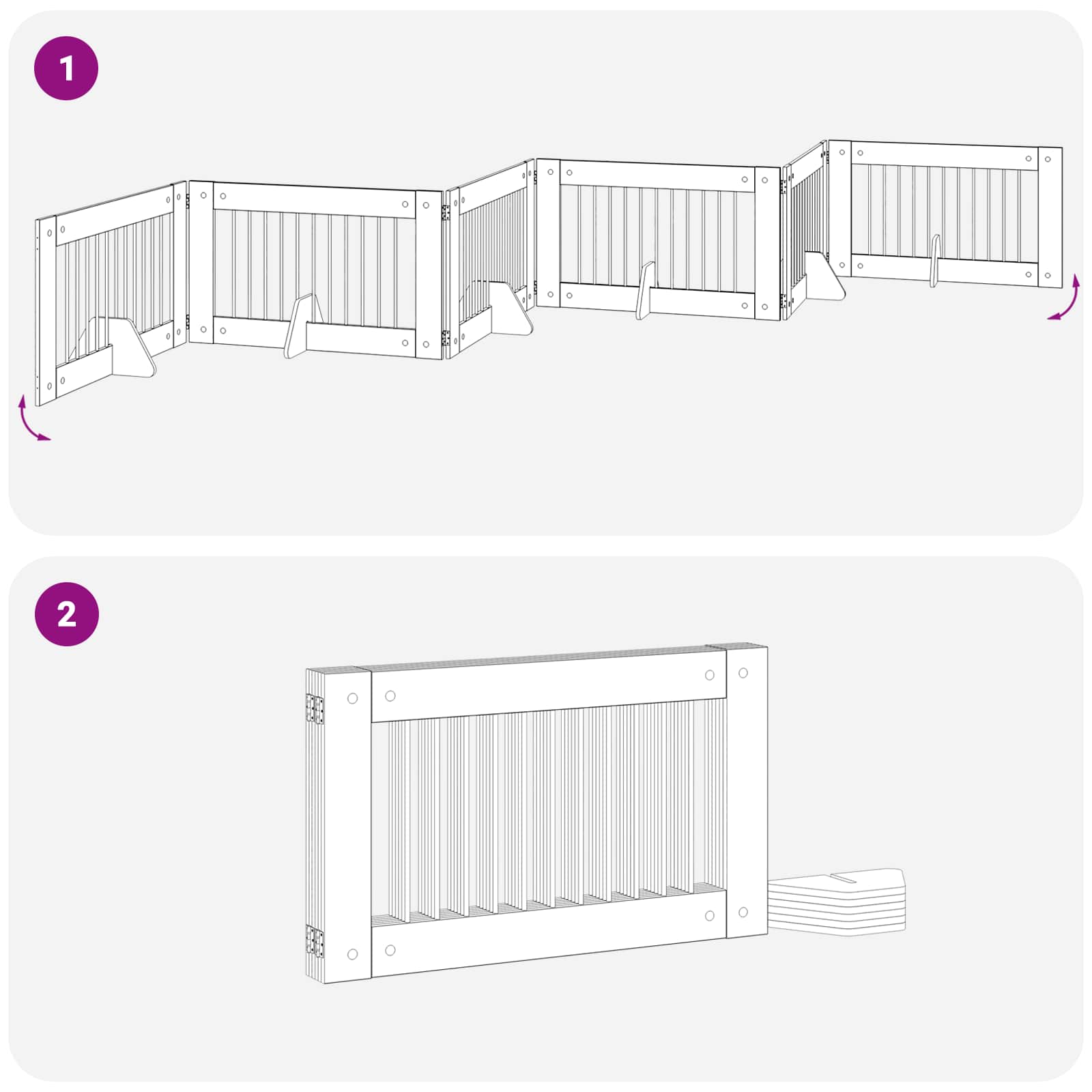 Vrata za pse s postoljem 6 pcs Hrast sonoma 100 x 60 cm