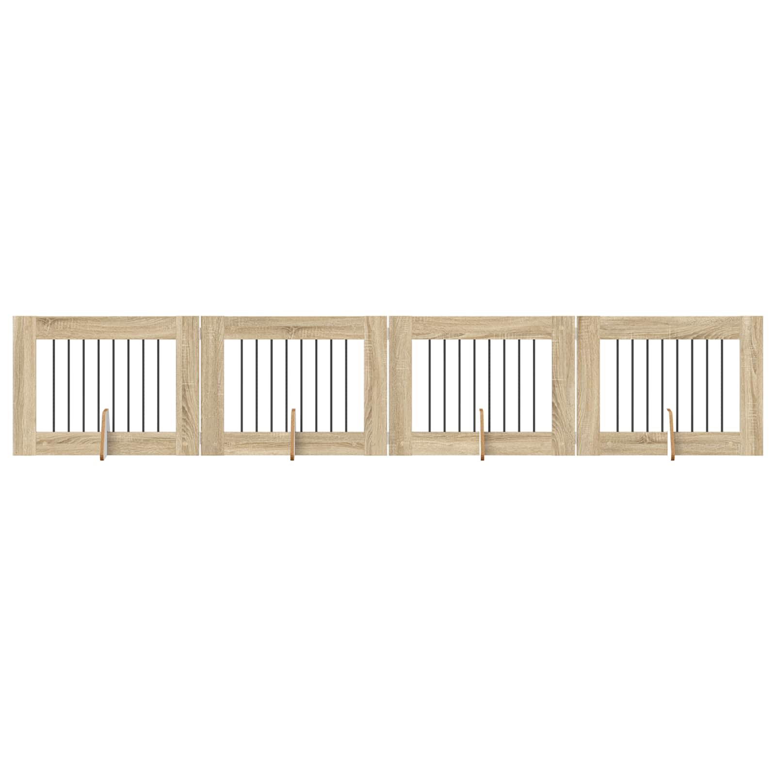 Vrata za pse s postoljem 4 pcs Hrast sonoma 80 x 60 cm
