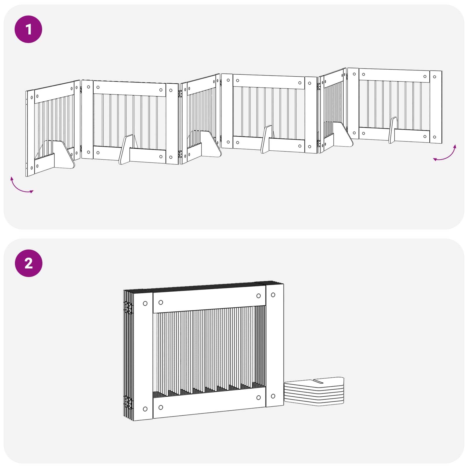 Vrata za pse s postoljem 6 pcs Hrast sonoma 80 x 60 cm