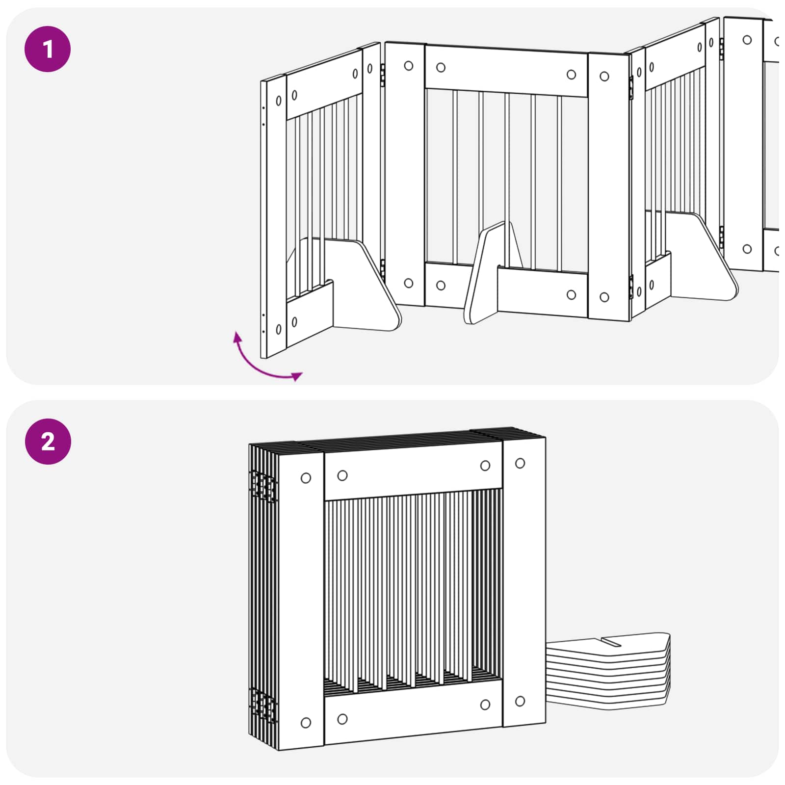 Vrata za pse s postoljem 8 pcs Hrast sonoma 60 x 60 cm