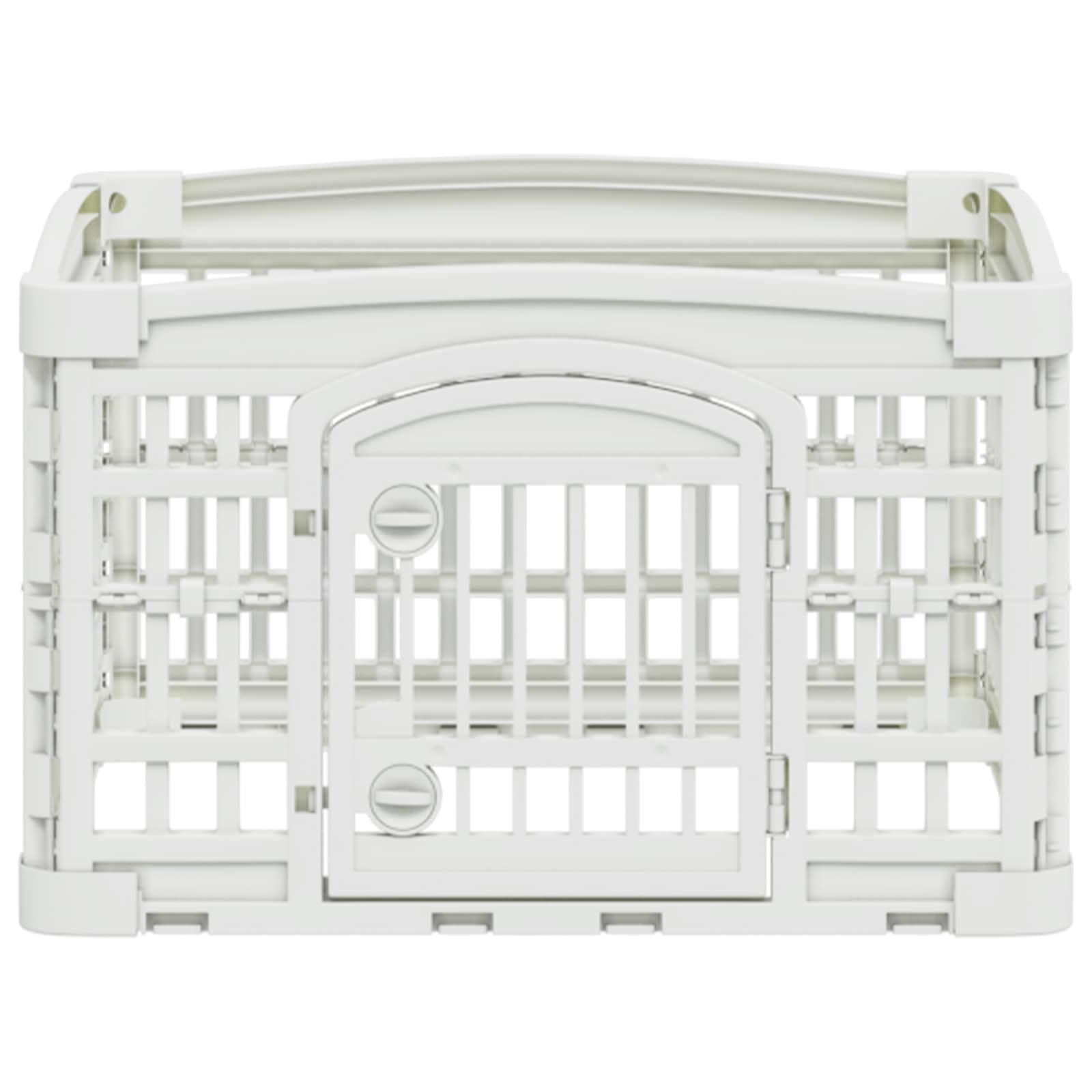 Igraonica za pse s 4 panela Bijela 63 x 63 x 40 cm Plastika