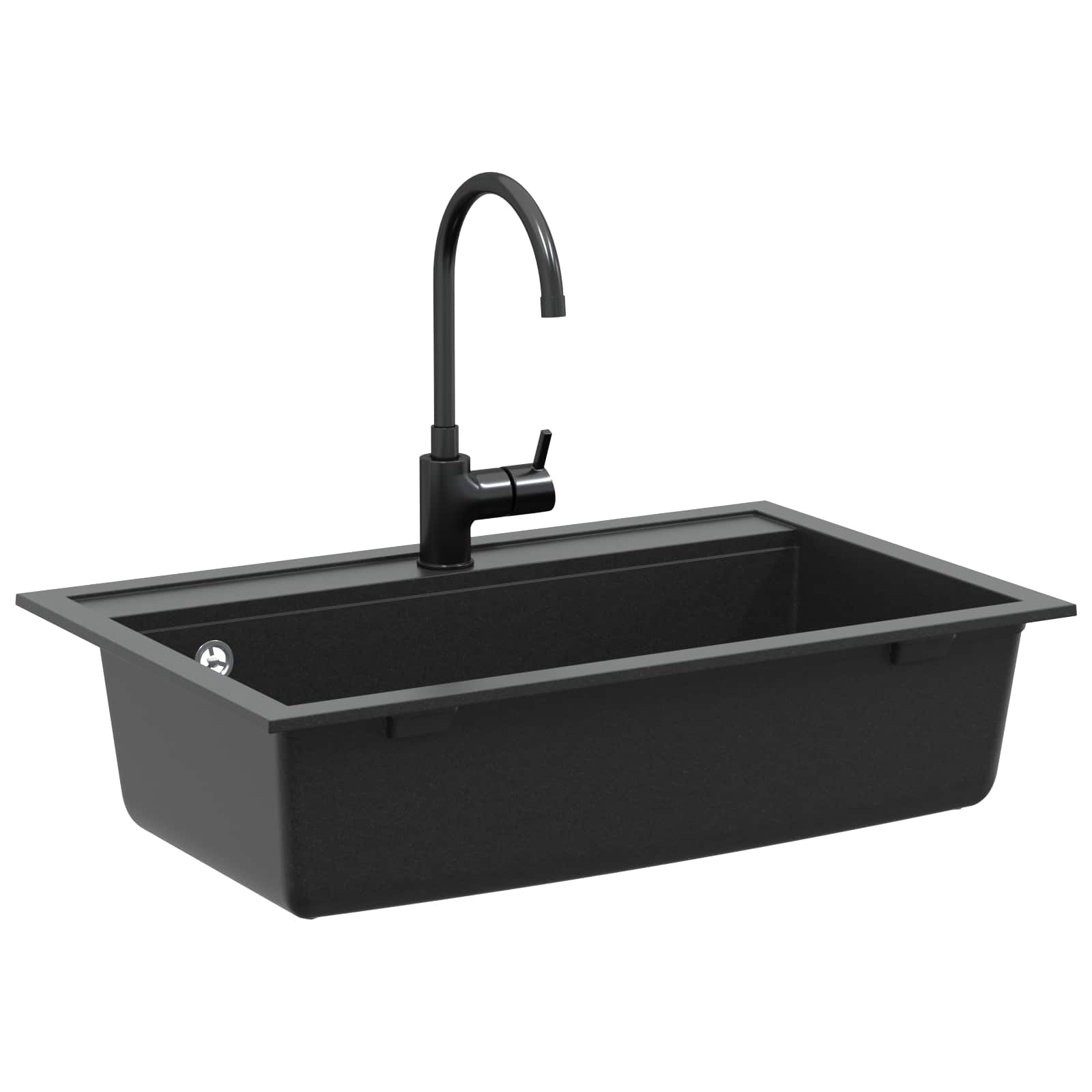 Umivaonik Crna 795 x 505 mm Granit