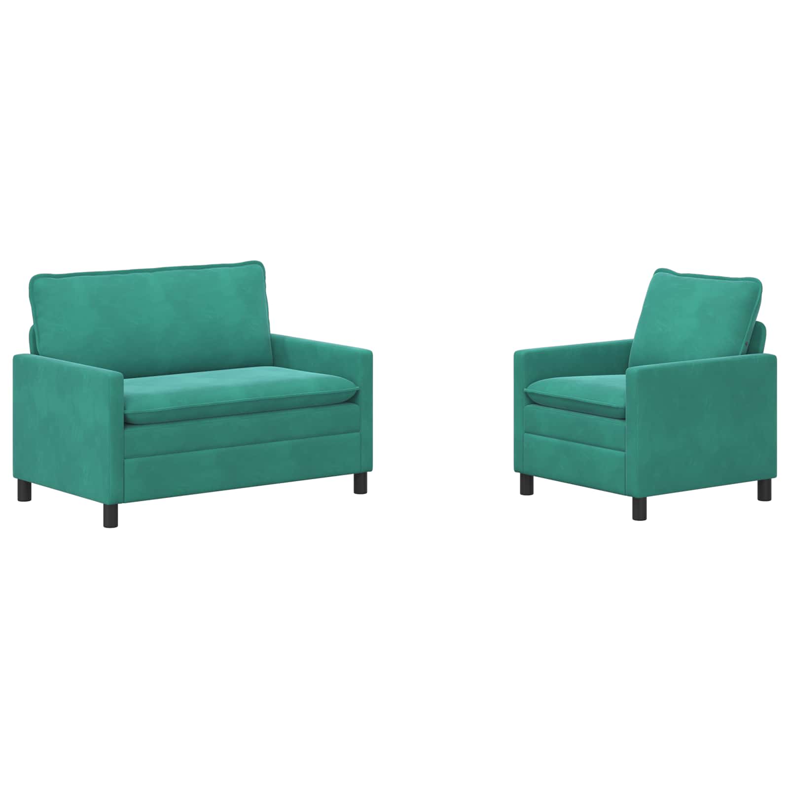 Set sofe 2 pcs Tirkizna Baršun
