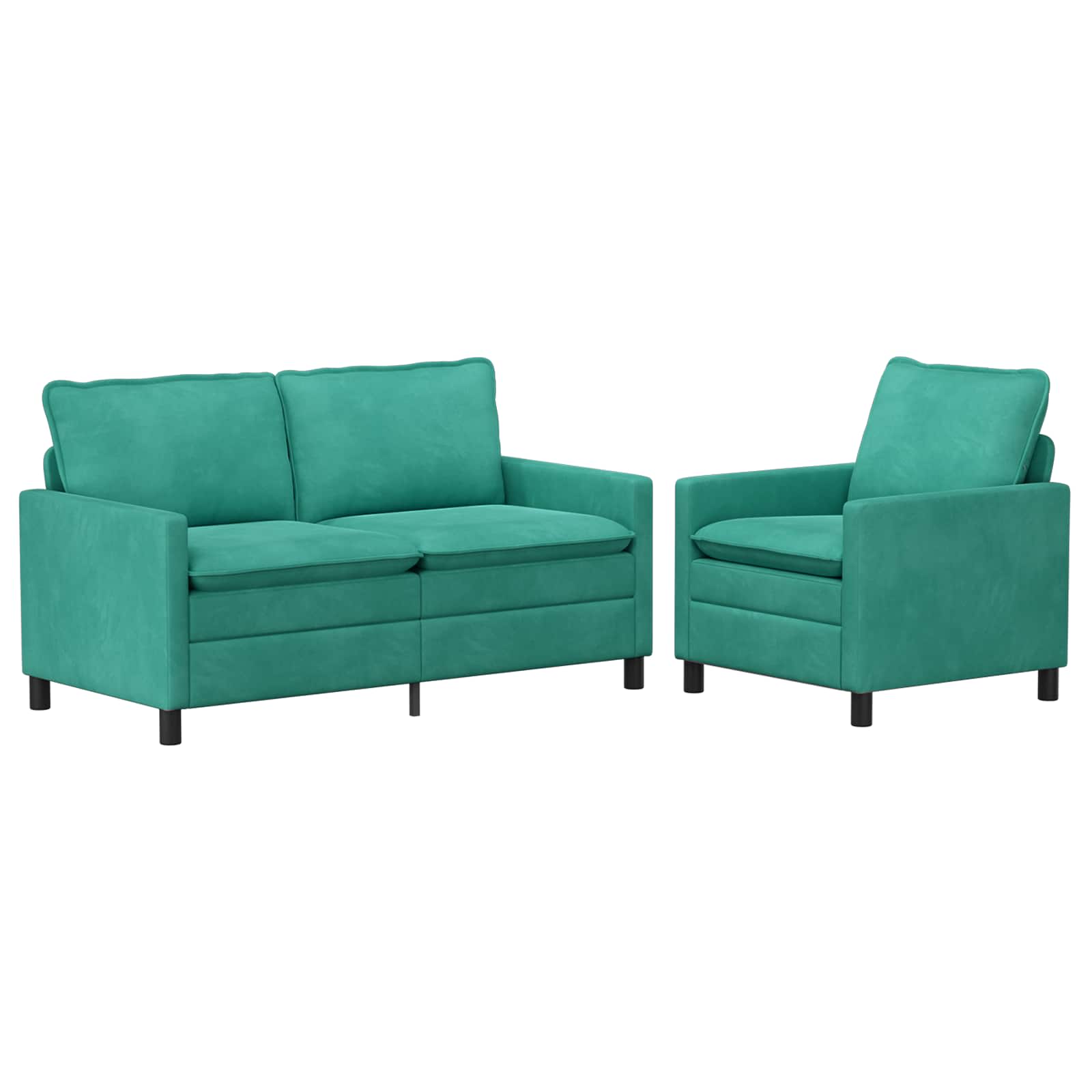 Set sofe 2 pcs Tirkizna Baršun