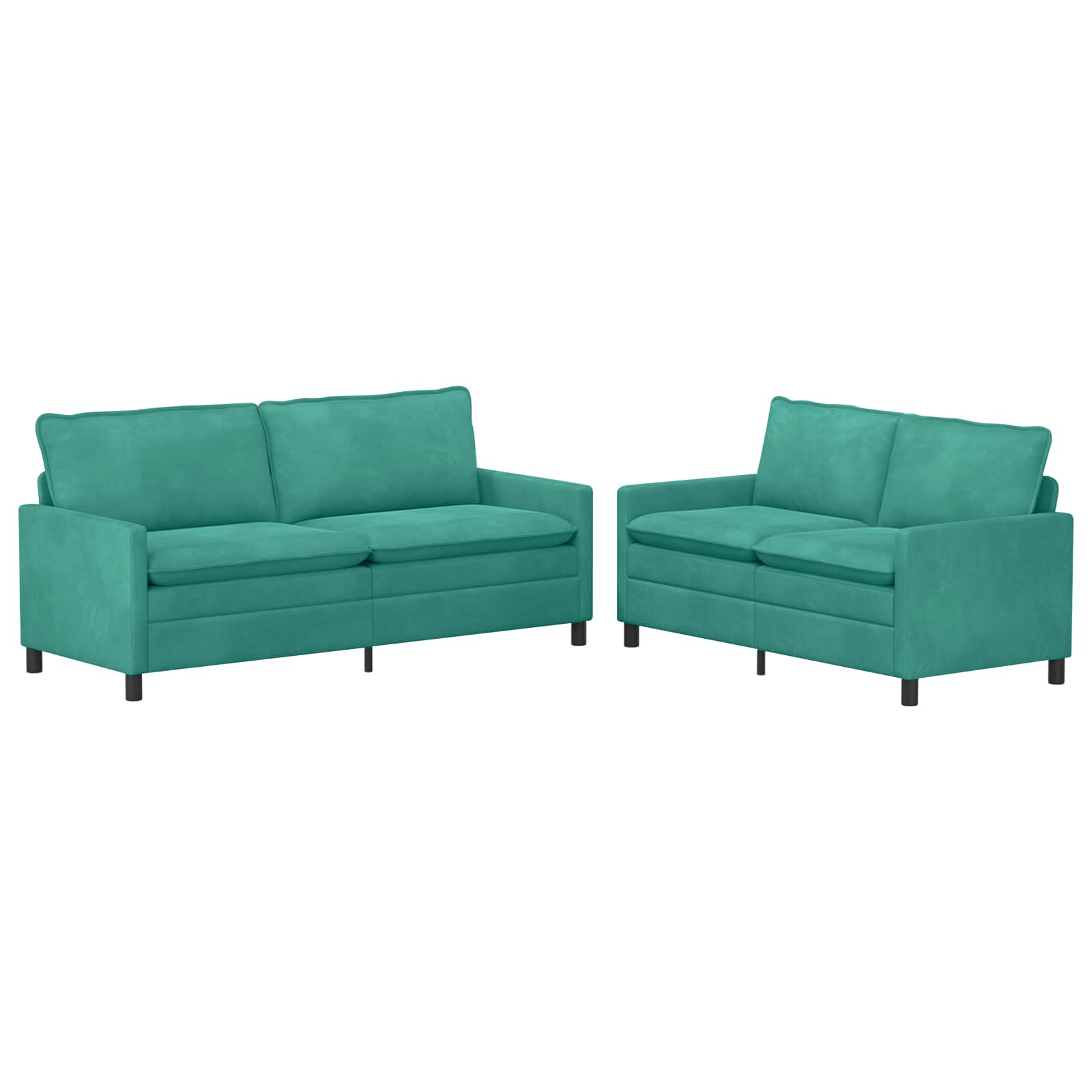 Set sofe 2 pcs Tirkizna Baršun