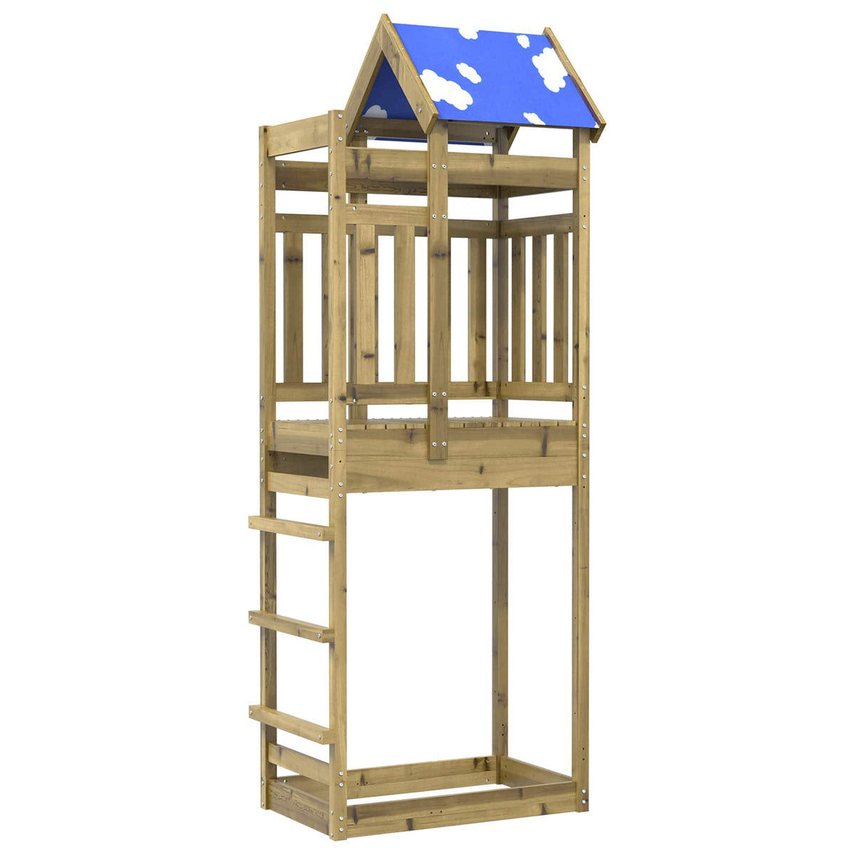 Igraći Toranj Smeđa Solidno Impregnirano Drvo 85 x 52,5 x 239 cm